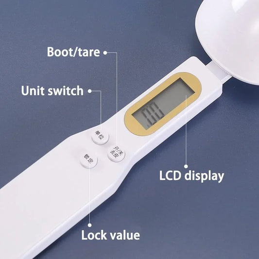 Digital Measuring Spoon 500g 0.5g LCD Electronic Kitchen Scale Food Spoon Scale Mini Kitchen Tool for Milk Coffee Sugar Scale