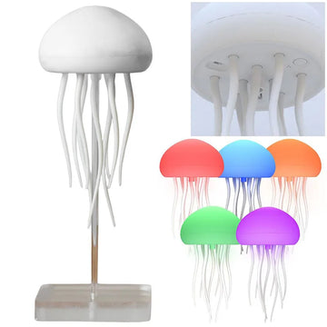 Creative Jellyfish Newest Design Full-color Gradient Lighting Jellyfish Lamp Light Voice Control Light With Legs Rotating 2024